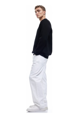 Koton Pamuklu Uzun Kollu Şardonlu Bisiklet Yaka Erkek Basic Sweatshirt Siyah 7wam70002mk