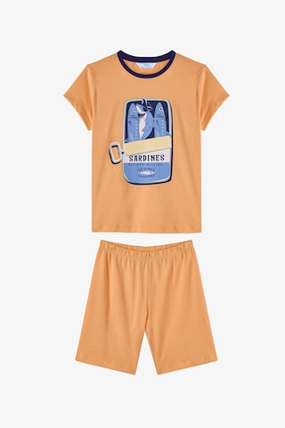 Penti Açık Turuncu Erkek Çocuk Sharkines Pamuklu 2li Pijama Takımı Rg81