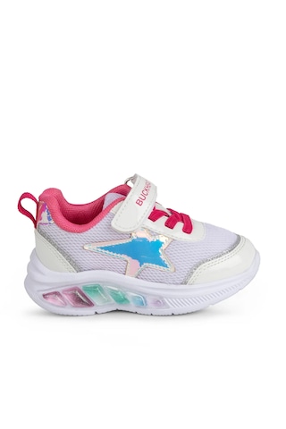 Buckhead Star Kız Çocuk Spor Ayakkabı Buck4468 Beyaz - Açık Pembe - Açık Gri