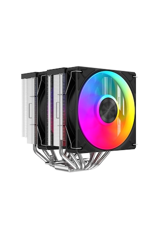 Sama A60l, Black, 2x120mm Argb Fan, Kule Tipi Hava Soğutma, 6 Adet Gelişmiş Nikel Kaplı Bakır Isı Bo