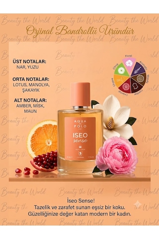 Aqua Di Polo Iseo Sense Edp 50 Ml Modern Kadının Vazgeçilmezi Tazelik Ve Zarafetin İmzası Çiçeksi