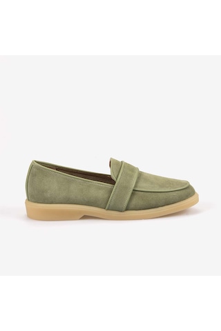 Kemal Tanca Kadın Casual Süet Loafer Ayakkabı Kauçuk Taban T101 Mint Suet