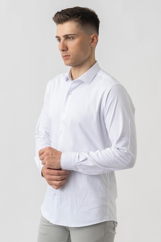 White Stone Aarberg G2424 Regular Fit Pamuklu Likralı Gömlek Beyaz-beyaz Beyaz