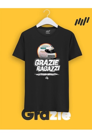 Startmore Sebastian Vettel Grazie Ragazzi T-shirt Siyah