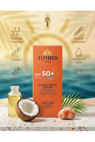 Tomris Spf Sunscreen Spf 50+ Pa++++ Uva Ve Uvb Güneş Kremi