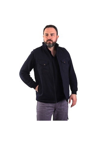 Eser - 7-7 Gabardin Polarlı Yelek - Kışlık - Lacivert