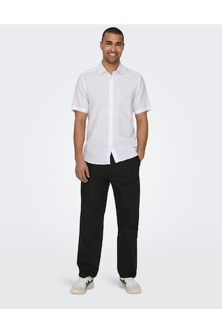 Only & Sons Erkek Bol Kesim Keten Pantolon - 22028267 001