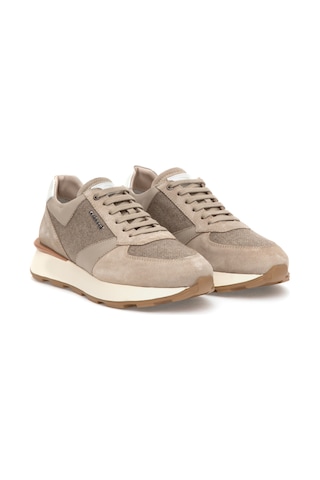 Cacharel Bej %100 Deri Sneaker Ayakkabı