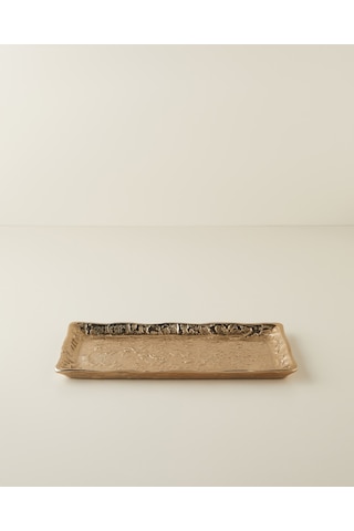 English Home Glare Alüminyum Dekoratif Tepsi 36x18 Cm Gold