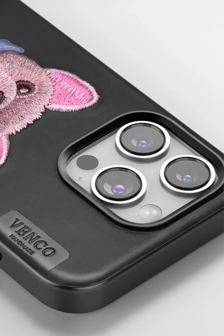 Durukar Apple, Uyumlu iPhone 16 Cute Desenli Kapak - Siyah