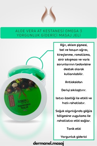 Dermanel Yorgunluk Giderici Masaj Jeli 250 G