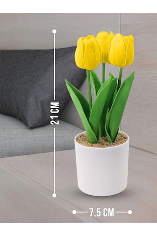 4fun Türkçe: Yapısal Silikon Laleler, Saksı İle Ev İçin 323825968 Gri