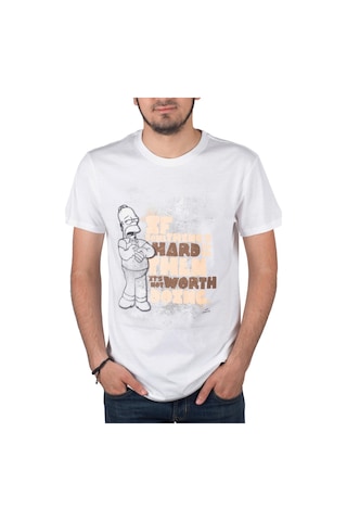 Grand Wolf The Sımpsons Tişört Gw-12101 Beyaz