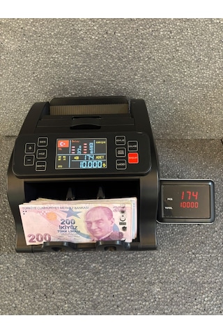 G25 Türk Lirası Karışık Sayma Ofis Tipi Para Sayma Makinesi Ekran Hediyeli