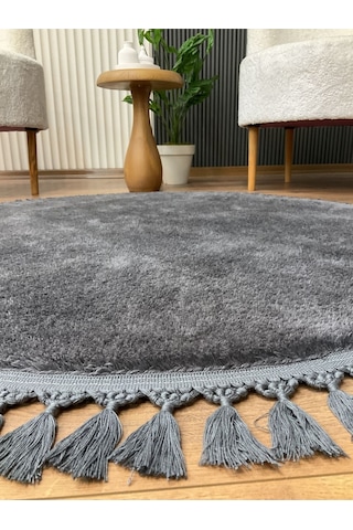 Saraz Halı Comfort Peluş Puffy Lux Antrasit