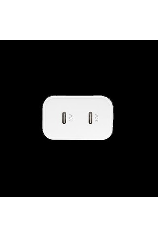 T.tec 2scg01b Smartcharger Duo Pro Gan 50w Pd Seyahat Hızlı Şarj Aleti Usb-c + Usb-c Beyaz