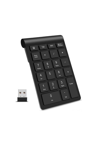 Kangvka 2.4g Kablosuz Sayısal Klavye Ve Sessiz Fare Seti Siyah Pil Dahil Değil - 10m Mesafe, Windows/mac/linux Uyumlu Diğer