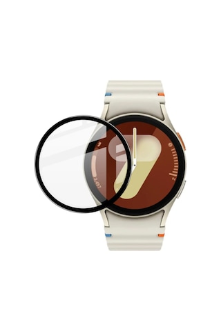 Forzacase Samsung Galaxy Watch 7 44mm Uyumlu Çerçeveli Tam Kaplayan 3d Pet Ekran Koruyucu Film - Fc016 Şeffaf