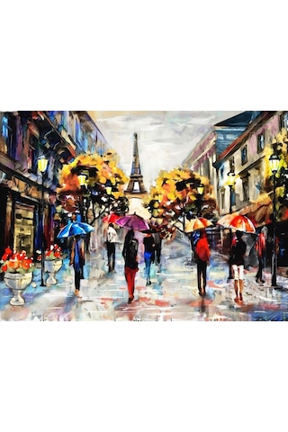 Nova Puzzle 1000 Parça Yağmurlu Havada Eyfel Sokakları Puzzle - Y