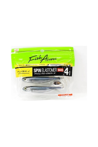 Fish Arrow Flash J Spin Elastomer 10cm 4'' 04 Blue Shad Silver Silikon Balık 3 Adet