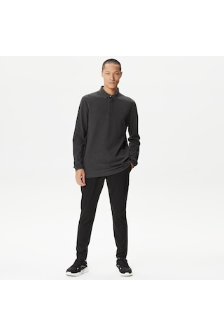 Nautica Nautıca Erkek Gri Slım Fıt Uzun Kollu Polo Desenli K37015t Gri