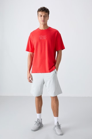 Tommy Life Fiesta Pamuklu Kalın Yüzeyi Dokulu Oversize Fit Baskılı Erkek T-shirt - 88336 001