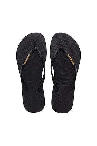 Havaianas Slım Logo Metallıc Kadın Siyah Terlik - 4119875 Siyah