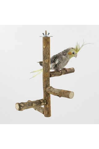 Gajeena Kuş Kafesi Aksesuarı: Doğal Biber Ağacı Kuş Konaklama Çubuğu, Tırnak Ve Diş Taşlama Oyuncaklı Kuş Perçesi