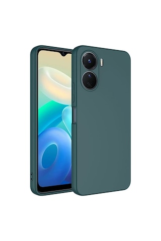 Vivo Y16 Kılıf Zore Mara Lansman Kapak Koyu Yeşil