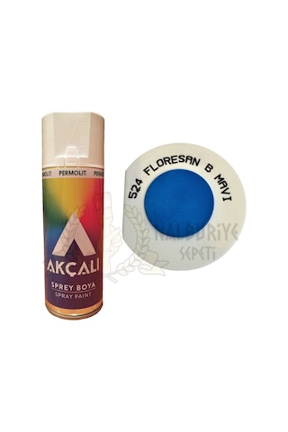 Akçalı Floresan Boncuk Mavi Sprey Boya 400 ML - 524