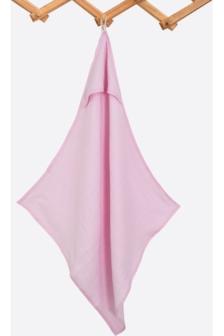 Ezh 1207 %100 Pamuklu 4 Kat Bebek Banyo Havlusu 92 x 82 CM Pembe