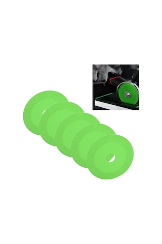 Kosona Cam, Seramik, Şarap Flasörü Kesici Disk - 100mm 1mm Adamas Taşlı, Açımlı Kesici, 5 Adet Yeşil Poşetli