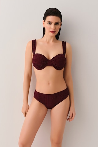 Suwen Nora Balenli Bikini Üst Sb25660080080 Mürdüm