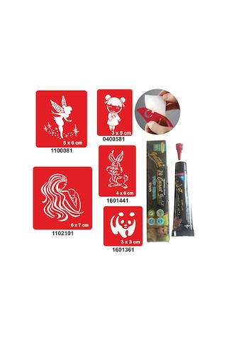 Anne Şefkati Desenleri Hint Kınası İle Geçici Dövme Yapma Seti