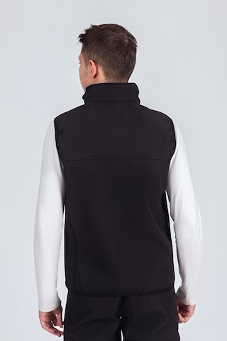 Vatan Tekstil Softshell Dik Yaka Erkek Yelek Siyah