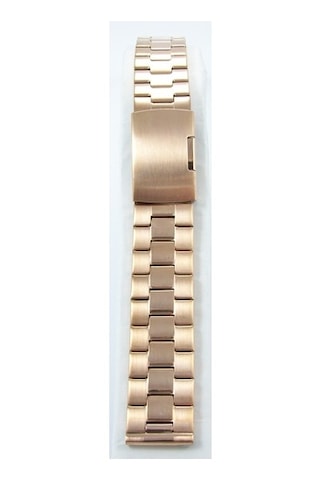 20Mm Fırçalı Roze Bakır Metal Saat Kordonu Çelik 1. Kalite Kolçak