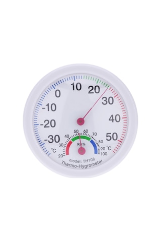 Youtek Oda Sıcaklık Ve Nem Ölçerü -35 55 C Mini Plastik Gösterge, 20-100% Rh, Taşınabilir Th108 Beyaz