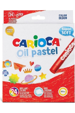 Frozen Lisanslı Kalemlik Hediyeli - Carioca 24'lü Yağlı Pastel Boya Seti Kırmızı