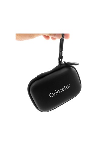 Ulzyvf Su Geçirmez Taşınabilir Oksimetre Kılıfı - Eva Malzeme, Şok Emici, Askılı Siyah Kılıf Siyah