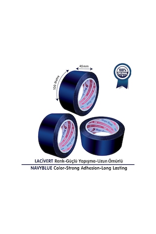 Nuga Bant 45x100 Lacivert Renk - 6 Adet Hotmelt Koli bandı