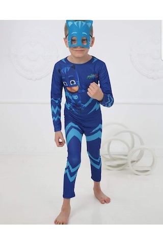 Masho Kids Baskılı Pijamaskeliler Kostümü - Pijamasks Kostümü + Maske Hediye (437815940)