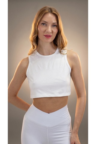Heyy's Sırt Pencere Detaylı Beyaz Crop Atlet Beyaz