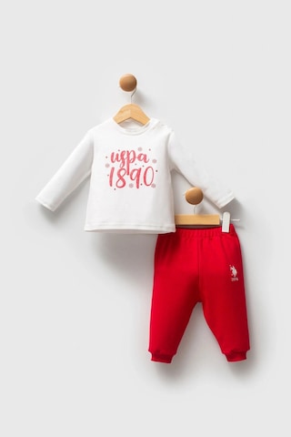 U.S. Polo Assn. U.s.polo Assn Kız Bebek 3lü Takım - Kırmızı Kırmızı