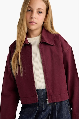 Defacto Kız Çocuk Okul Gabardin Fermuarlı Crop Ceket F7517a825aubr194 Bordo