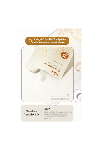Pirinç Özlü, Cilde Aydınlık Görünüm Veren Yaprak Maske Goodal Rice Cera Moisture Mild Sheet Mask