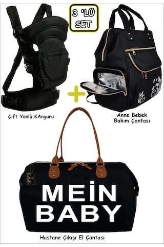 Anne Bebek Bakım Çantası, Hastane Çıkışı Çantası, Bebek Kanguru