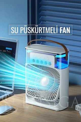 Usb Li Su Püskürtmeli Hava Serinletici Fan