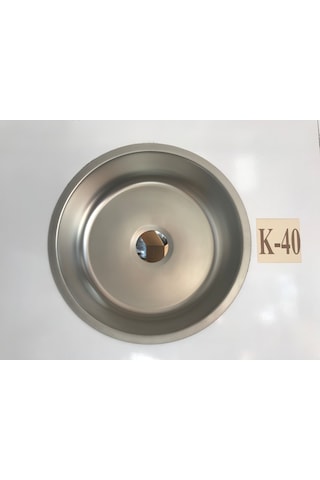 Ekosan K - 40 Yuvarlak Paslanmaz Eviye + Sifon