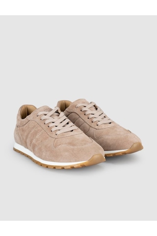 Süet Bej Kadın Sneaker Krem