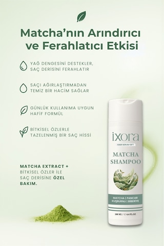 İxora Dökülme Karşıtı Matchalı Şampuan 200 Ml